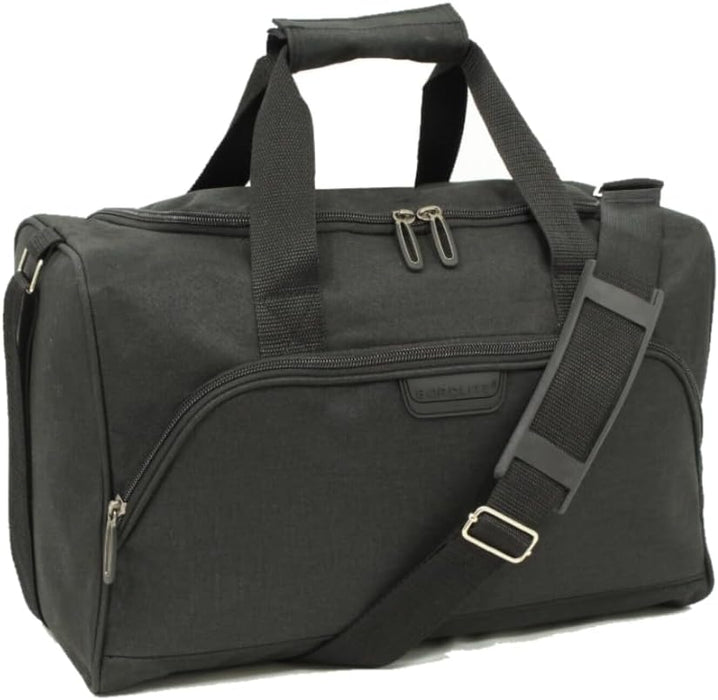 Small Travel Holdalls - Ryanair Cabin Approved Hand Luggage Size Bags, Polyester Duffle 40x25x20cm, 20 Litre Onboard Carry-On - Black