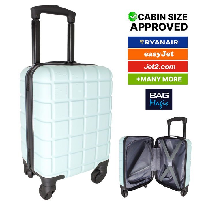 RyanAir 40x25x20cm Cabin Suitcase, Carry on Approved Underseat ABS Hard Luggage
