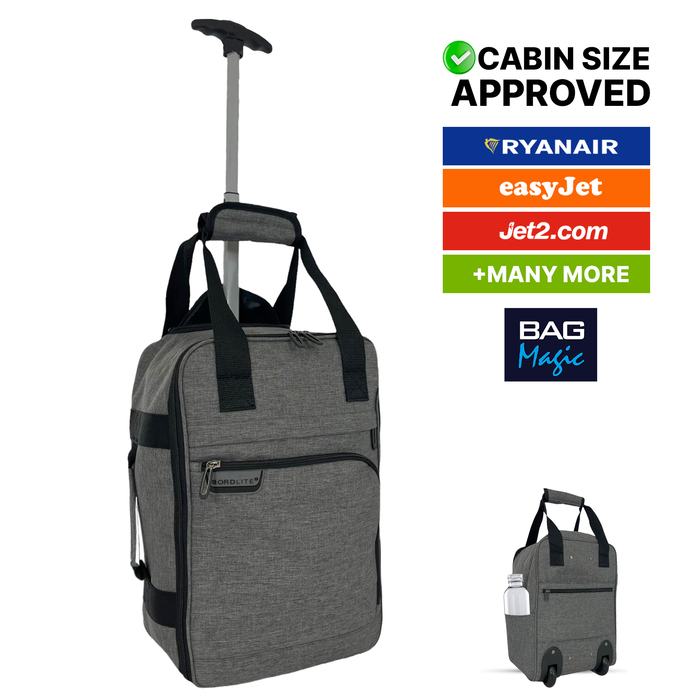 Bordlite Ryanair Approved Cabin Holdall on Wheels 40x25x20cm - Travel Bag with Extendable Handle