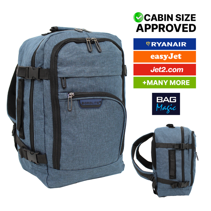 Bordlite Travel Underseat Cabin Approved Backpack, Lightweight Travel Rucksack, Premium Carry on Bag, 40x20x25cm