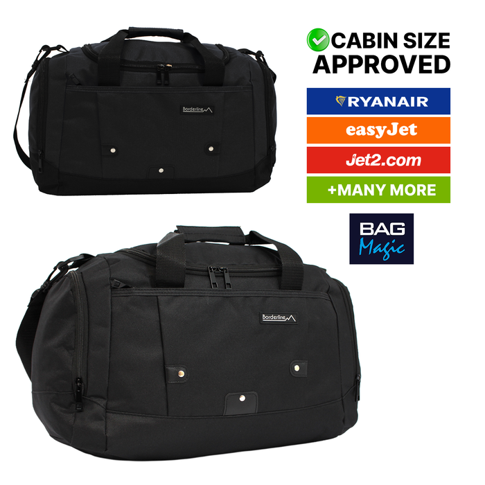 Duffle Gym Bags with Shoulder Strap – Lightweight Carry On Cabin Luggage, Weekend & Overnight Bag for Men & Women