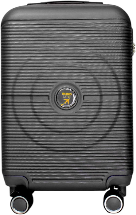 Bordlite Lightweight 8 Wheel Spinner Cabin Suitcase, Durable Hardshell Luggage with Adjustable Trolley Handle, Combination Lock,360° Double-Wheel Stability, Size 24"