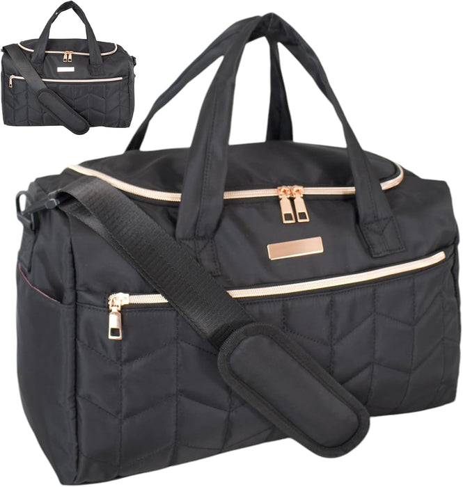 Bordlite Ryanair Cabin Bag 40x20x25cm Underseat Holdall โ Airline Approved Hand Luggage for Ryanair, easyJet & Jet2 | Lightweight Travel Bag with Shoulder Strap, Trolley Sleeve & Pockets โ Black