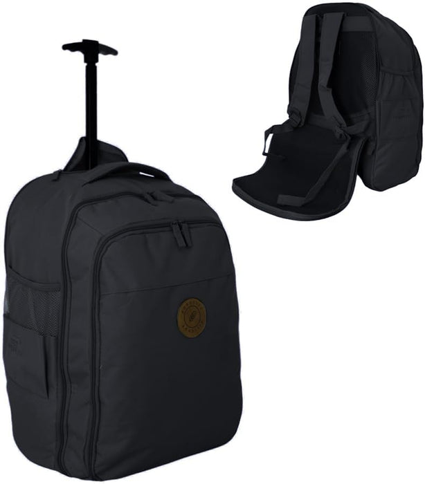 Bordlite EasyJet Cabin Approved Wheeled Backpack 45x36x20cm โ 2 in 1 Lightweight Trolley Bag & Rucksack on Wheels (1.53kg, 36L) Underseat Hand Luggage for Travel, Business, Weekend Trips