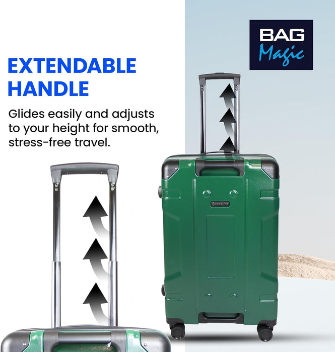 Bordlite Lightweight 24-Inch ABS Medium Suitcase, Hard Shell Travel Luggage with TSA Lock, Expandable Design, 360° Spinner Wheels, 3.5kg