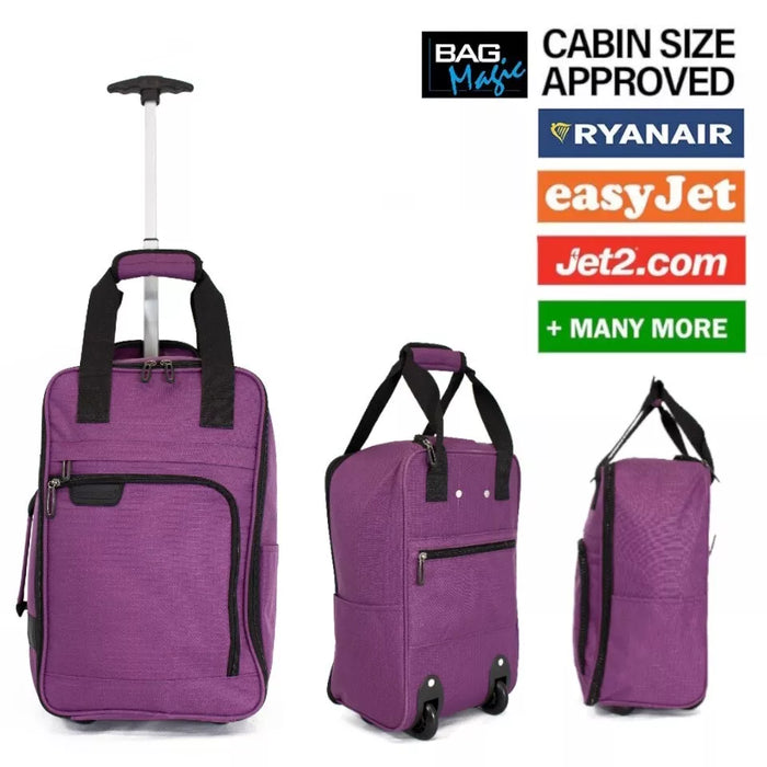 Bordlite Ryanair Approved Cabin Holdall on Wheels 40x25x20cm - Travel Bag with Extendable Handle