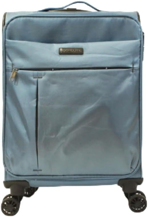 Bordlite Soft Sided Cabin Approved Hand Luggage Suitcase, 52x35x20cm - Black, Blue, Grey