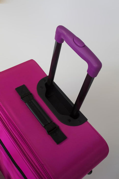 Bordlite Lightweight Pink/ Purple 4-Wheel Soft Cabin Luggage Easy Roll Suitcase Of Size 29, 25 & 20 Inch