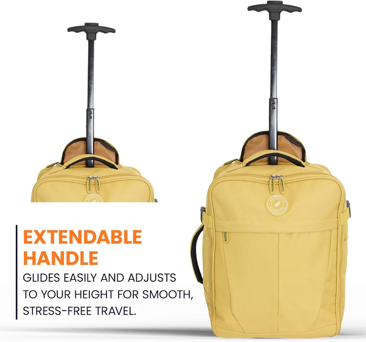 Bordlite 32L EasyJet Cabin Bag 45x36x20cm, Underseat Wheeled Travel Bag with Telescopic Handle