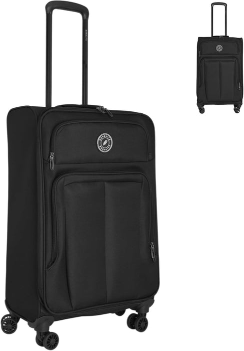 Bordlite Lightweight Expandable Suitcase - Soft Shell Travel Case with 360° Spinner Wheels