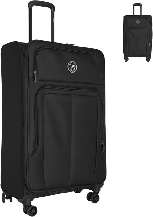 Bordlite Lightweight Expandable Suitcase - Soft Shell Travel Case with 360° Spinner Wheels