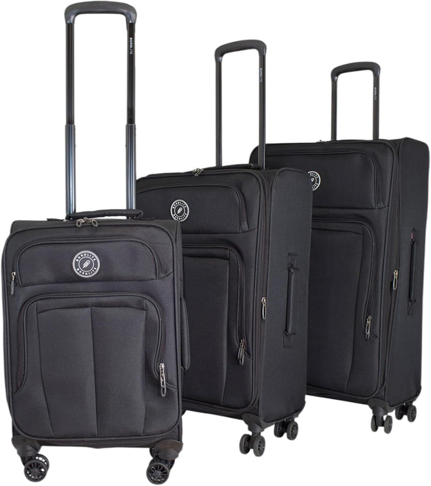Bordlite Lightweight Expandable Suitcase - Soft Shell Travel Case with 360° Spinner Wheels