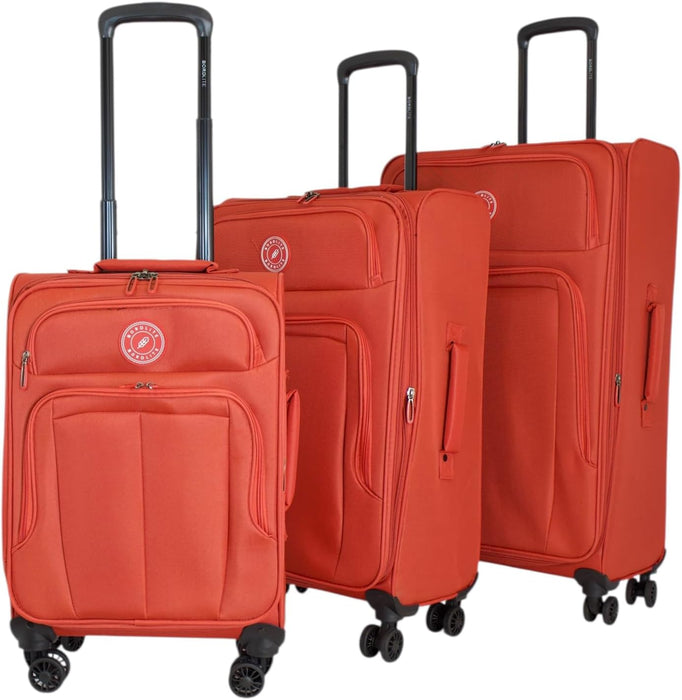 Bordlite Lightweight Expandable Suitcase - Soft Shell Travel Case with 360° Spinner Wheels