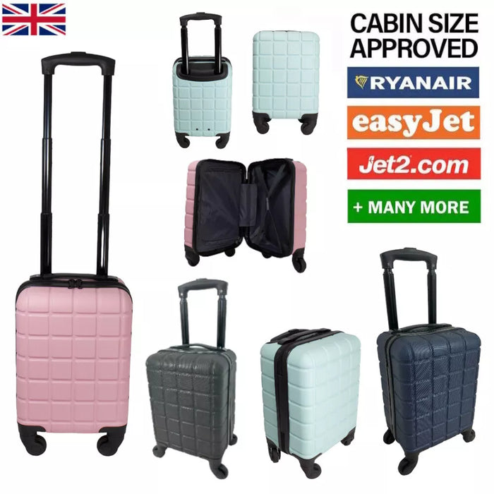 Bordlite Lightweight ABS Underseat Size 13" Hard Cabin Suitcase of 40x25x20cm for EasyJet, Ryanair, British Airways, Emirates, Virgin Atlantic & More