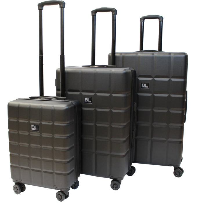 Bordlite Lightweight Hard Shell ABS Suitcase +  360° Easy-Spinner Wheels