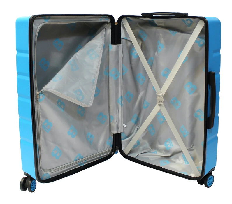 Bordlite Lightweight Hard Shell ABS Suitcase +  360° Easy-Spinner Wheels