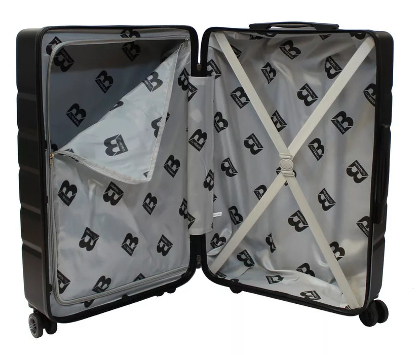 Bordlite Lightweight Hard Shell ABS Suitcase +  360° Easy-Spinner Wheels