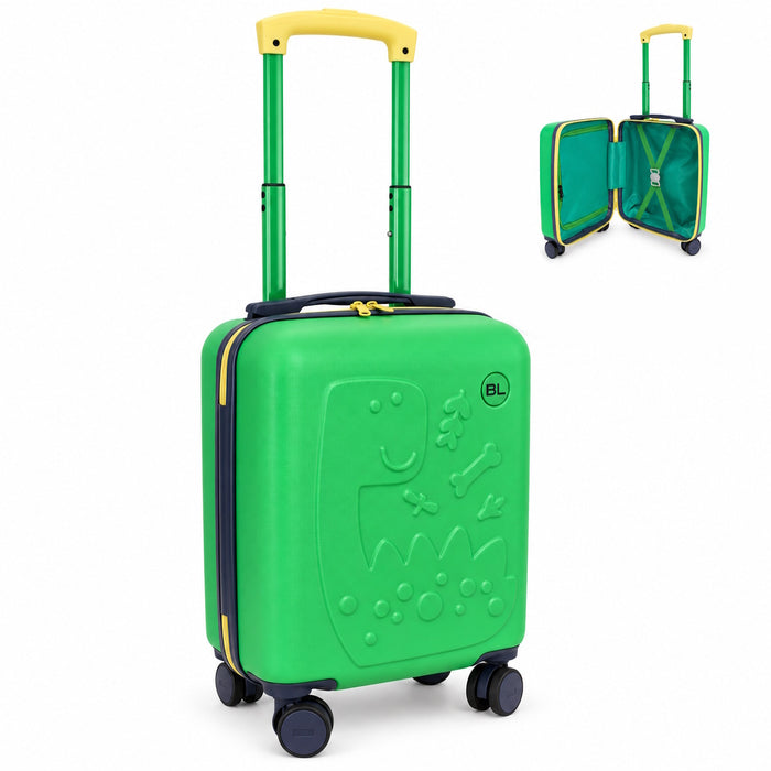 Bordlite Kids Suitcase 40x30x20cm Cabin Luggage - Underseat Travel Case with 360° Spinner Wheels