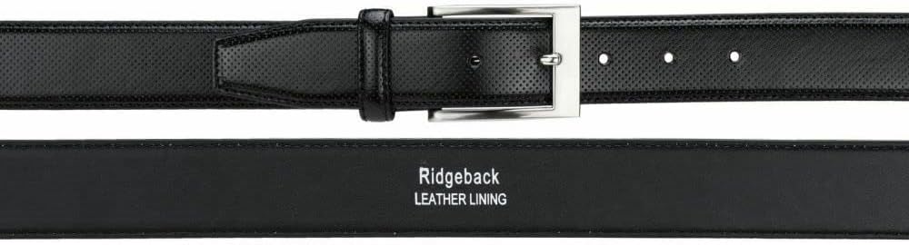 Ridgeback - Mens Suit Leather Lined Belt | Genuine Leather Lined Metal Buckle (XL)