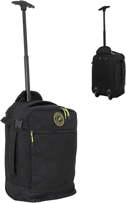 Bordlite Ryanair Cabin Bag 40x25x20cm Underseat Wheeled Travel Bag, Lightweight 20L Hand Luggage with Telescopic Handle, Smooth Wheels, Compression Straps, Side Pocket & Luggage Strap