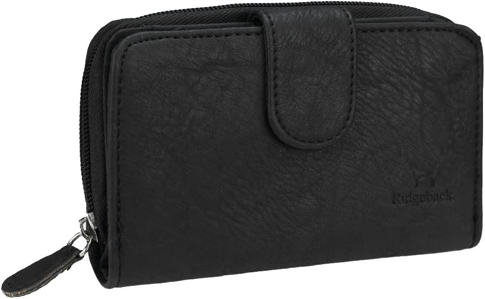 Ridgeback - Women’s Faux Leather Small Purse Money Wallet ID Holder - Photo Holder Coin Purse Zipped Purses