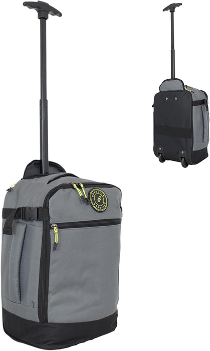 Bordlite Ryanair Cabin Bag 40x25x20cm Underseat Wheeled Travel Bag, Lightweight 20L Hand Luggage with Telescopic Handle, Smooth Wheels, Compression Straps, Side Pocket & Luggage Strap