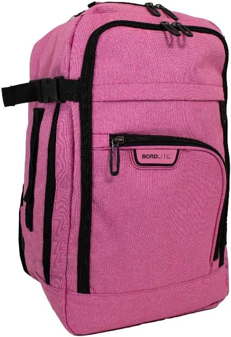 Bordlite Travel Underseat Cabin Approved Backpack, Lightweight Travel Rucksack, Premium Carry on Bag - Black, Grey, Navy, Purple, Teal, Pink, Blue