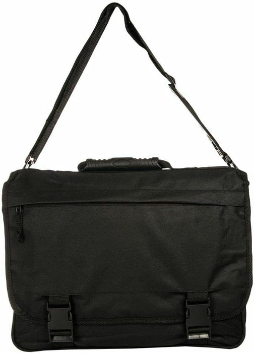 Borderline - 15.6" Black Laptop Bag Adjustable Strap Notebook Crossbody Bag | 18L