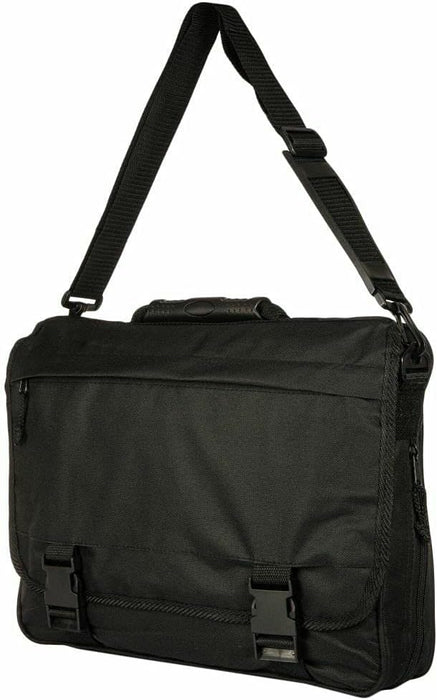 Borderline - 15.6" Black Laptop Bag Adjustable Strap Notebook Crossbody Bag | 18L