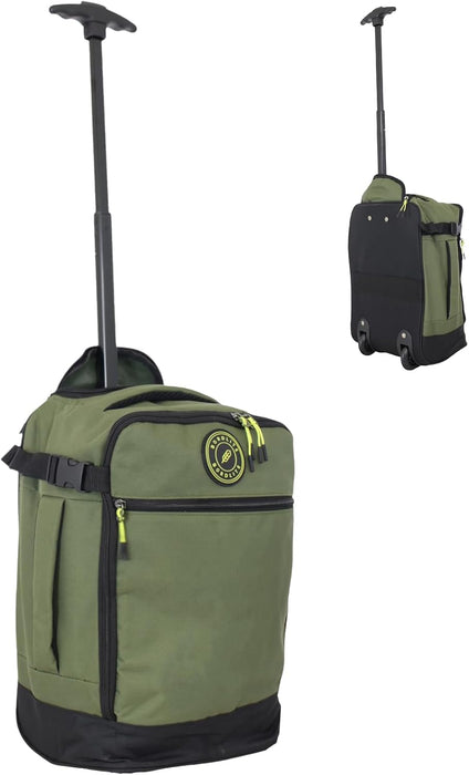 Bordlite Ryanair Cabin Bag 40x25x20cm Underseat Wheeled Travel Bag, Lightweight 20L Hand Luggage with Telescopic Handle, Smooth Wheels, Compression Straps, Side Pocket & Luggage Strap