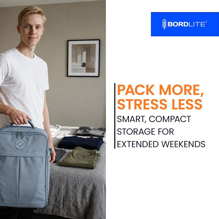 Bordlite 32L EasyJet Cabin Bag 45x36x20cm, Underseat Wheeled Travel Bag with Telescopic Handle