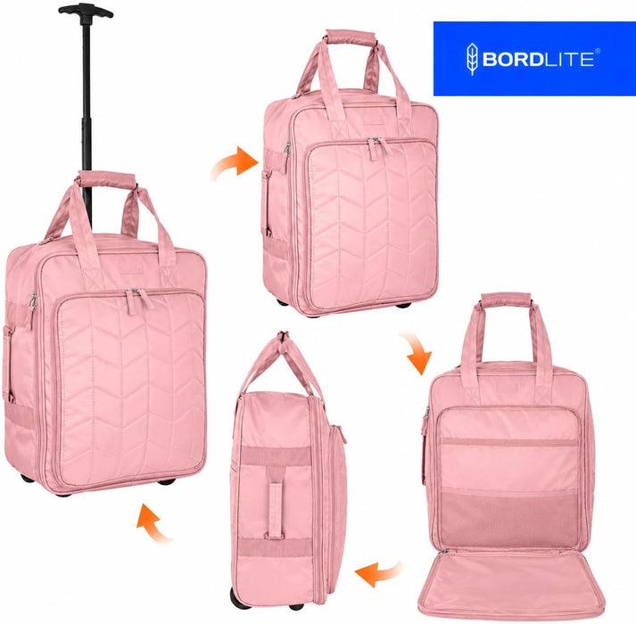 Bordlite EasyJet Underseat Cabin Bag 45x36x20cm - Wheeled Travel Holdall with Trolley Handle - Lightweight Polyester Soft Shell Carry On Luggage
