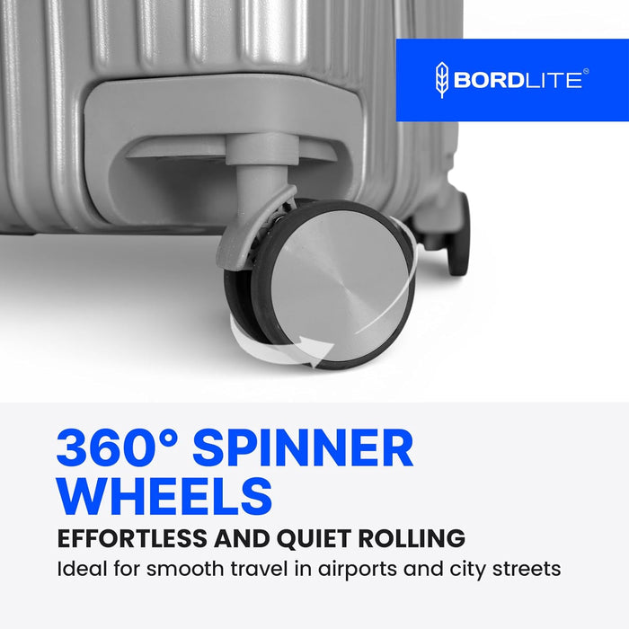 Bordlite Premium ABS Suitcases – Lightweight, Durable & Effortless 360° Spinner Wheels