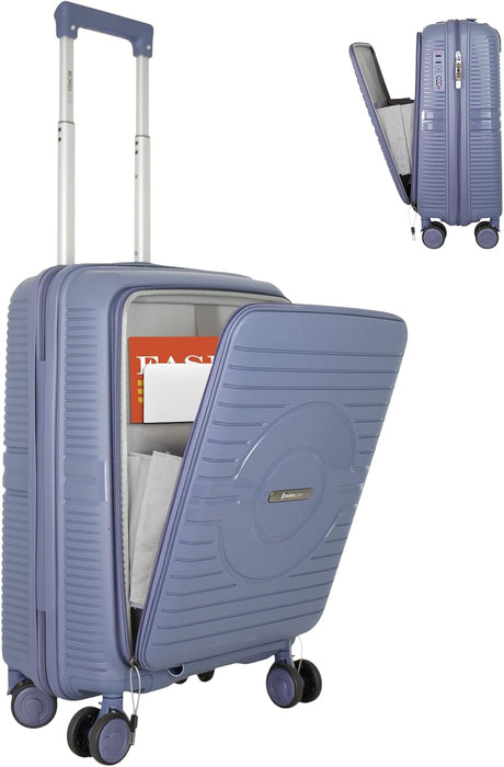 Bordlite® PP Cabin Suitcase - Lightweight Case with Lockable Front Laptop Compartment