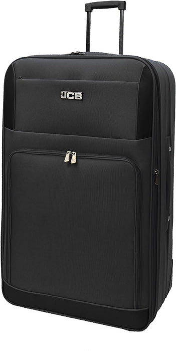 JCB Extra Large Lightweight Suitcase Luggage Cabin Trolley Bag Case Telescopic - Black