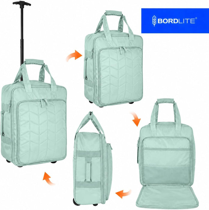 Bordlite EasyJet Underseat Cabin Bag 45x36x20cm - Wheeled Travel Holdall with Trolley Handle - Lightweight Polyester Soft Shell Carry On Luggage