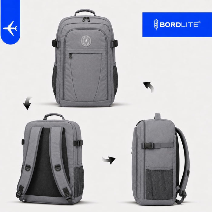 Bordlite Ryanair Cabin Bag 40x30x20cm Under Seat Travel Backpack + Free Luggage Tag