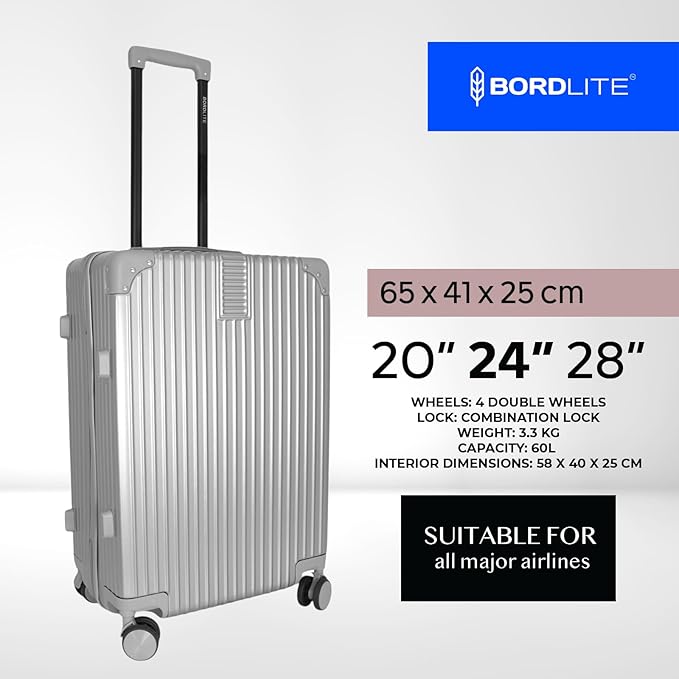 Bordlite Premium ABS Suitcases – Lightweight, Durable & Effortless 360° Spinner Wheels