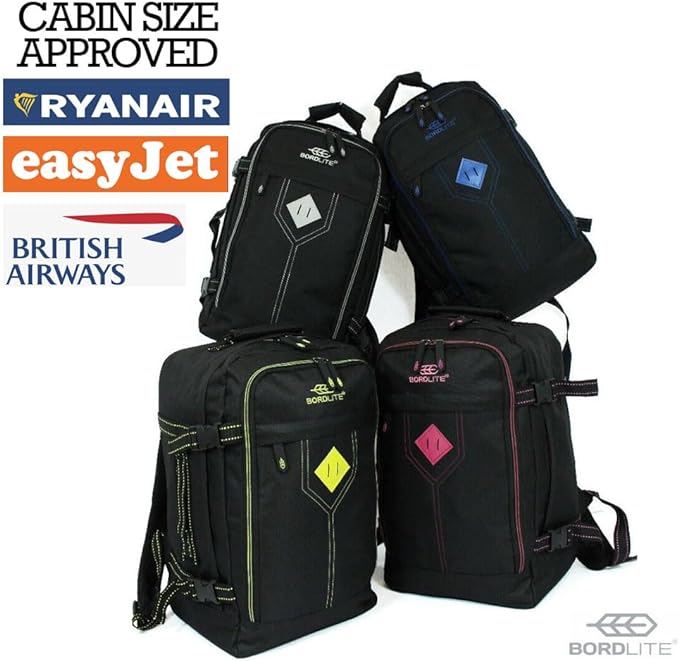 Bordlite Ryanair Cabin Approved Rucksack, Lightweight Compact Carry on Travel Holdall Backpack, Luggage Backpack Bag- 40x20x25cm