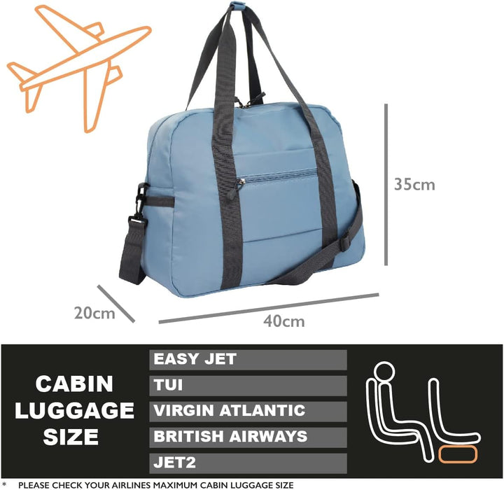 Foldable Cabin Bags Luggage, Cabin Approved Premium Flight Bag, Perfect Under Seat Hand Luggage Bag | Compact Carry on Bag