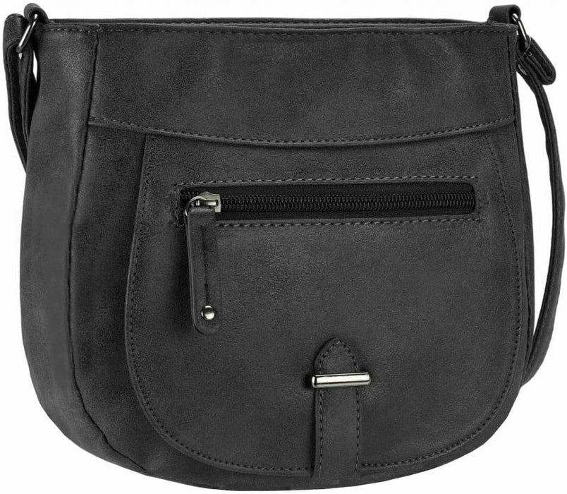 Nicole Brown - Faux Leather Crossbody Handbag for Woman - Small Multi Pocket Bag