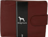 Ridgeback - Mens Genuine Leather Button Close 6 Card Holder Wallet