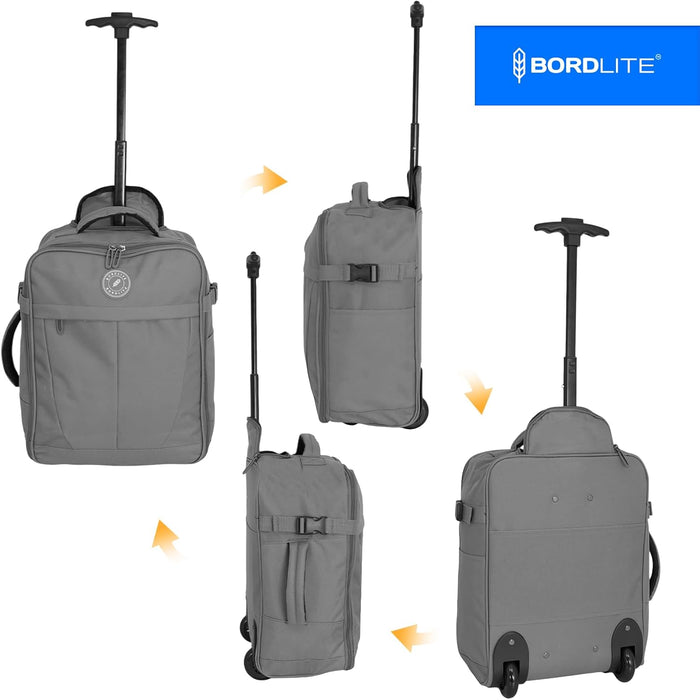 Bordlite 32L EasyJet Cabin Bag 45x36x20cm, Underseat Wheeled Travel Bag with Telescopic Handle