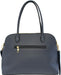 Nicole Brown - Design Style Faux Leather Tote Handbag | Top Handle Double Zipped Ladies Bag (Navy)