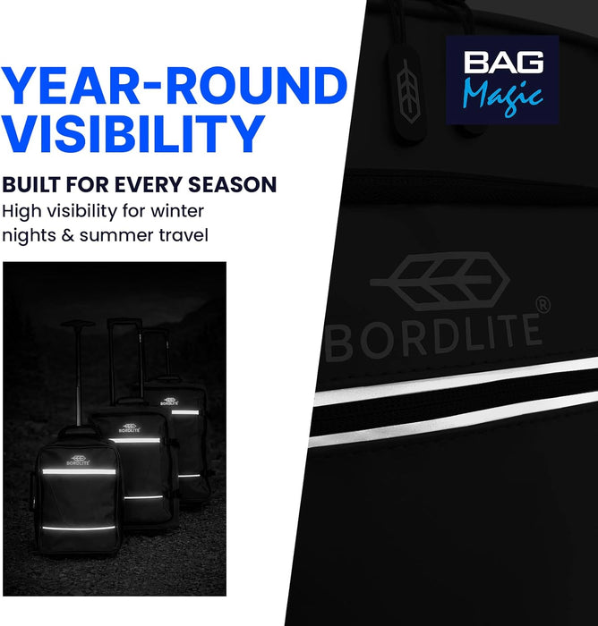 Bordlite® 3-Piece Wheeled Holdall Luggage Set – Underseat 16”, Cabin 20” & Check-in 24”