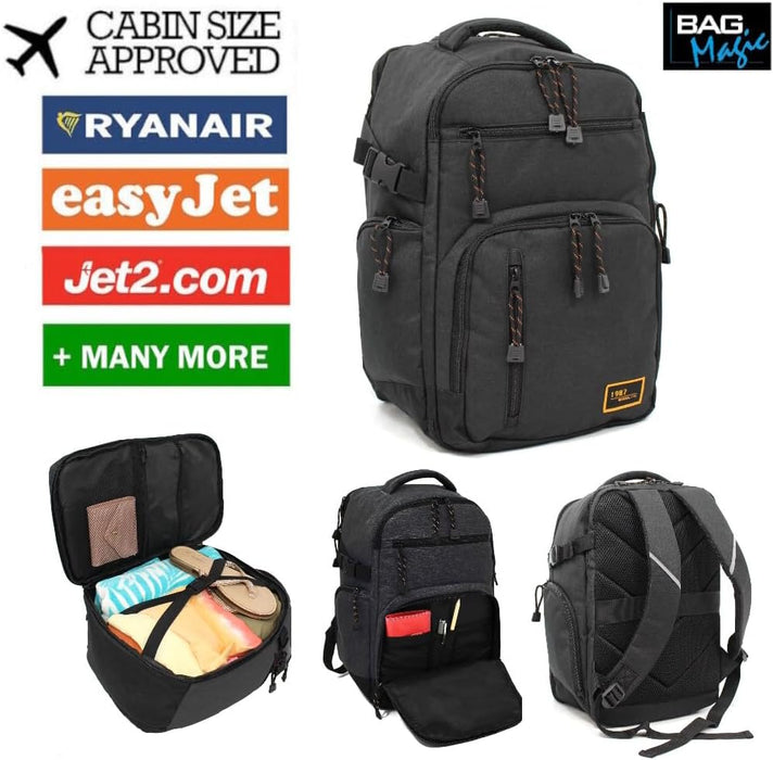 Bordlite Ryanair Approved Cabin Rucksack 40 x 20 x 25cm | Hand Luggage Backpacks, Underseat Carry-Ons | Travel-Friendly 20L Flight Bags for Men & Women | Sustainable, Durable Travel Gear