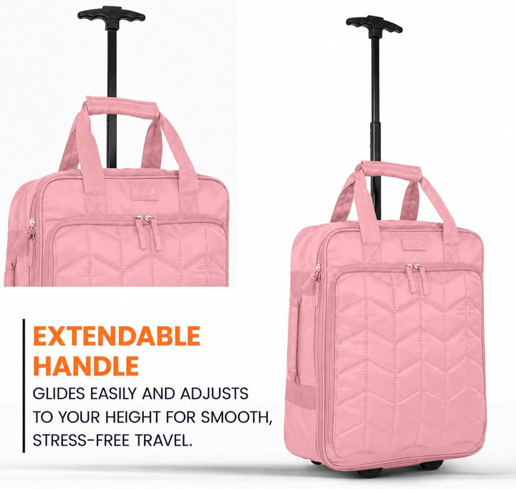Bordlite EasyJet Underseat Cabin Bag 45x36x20cm - Wheeled Travel Holdall with Trolley Handle - Lightweight Polyester Soft Shell Carry On Luggage