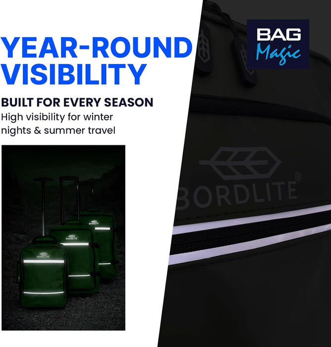 Bordlite® 3-Piece Wheeled Holdall Luggage Set – Underseat 16”, Cabin 20” & Check-in 24”