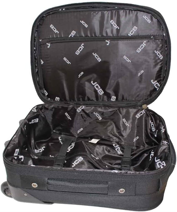 JCB Extra Large Lightweight Suitcase Luggage Cabin Trolley Bag Case Telescopic - Black