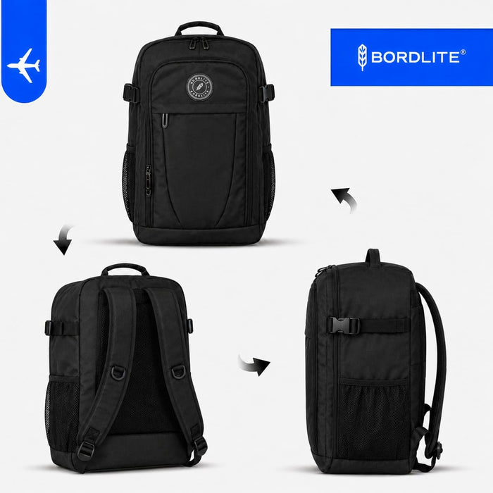 Bordlite Ryanair Cabin Bag 40x30x20cm Under Seat Travel Backpack + Free Luggage Tag